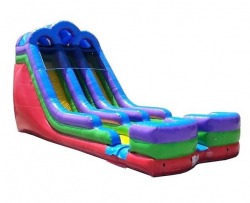 18' High Double Fun Dual Lane Dry Slide