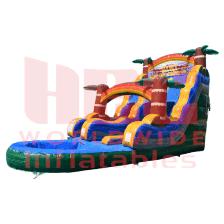 18' Tiki Plunge Dual Lane Water Slide